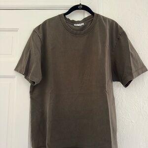 Zara Men's Short Sleeve Brown Tee